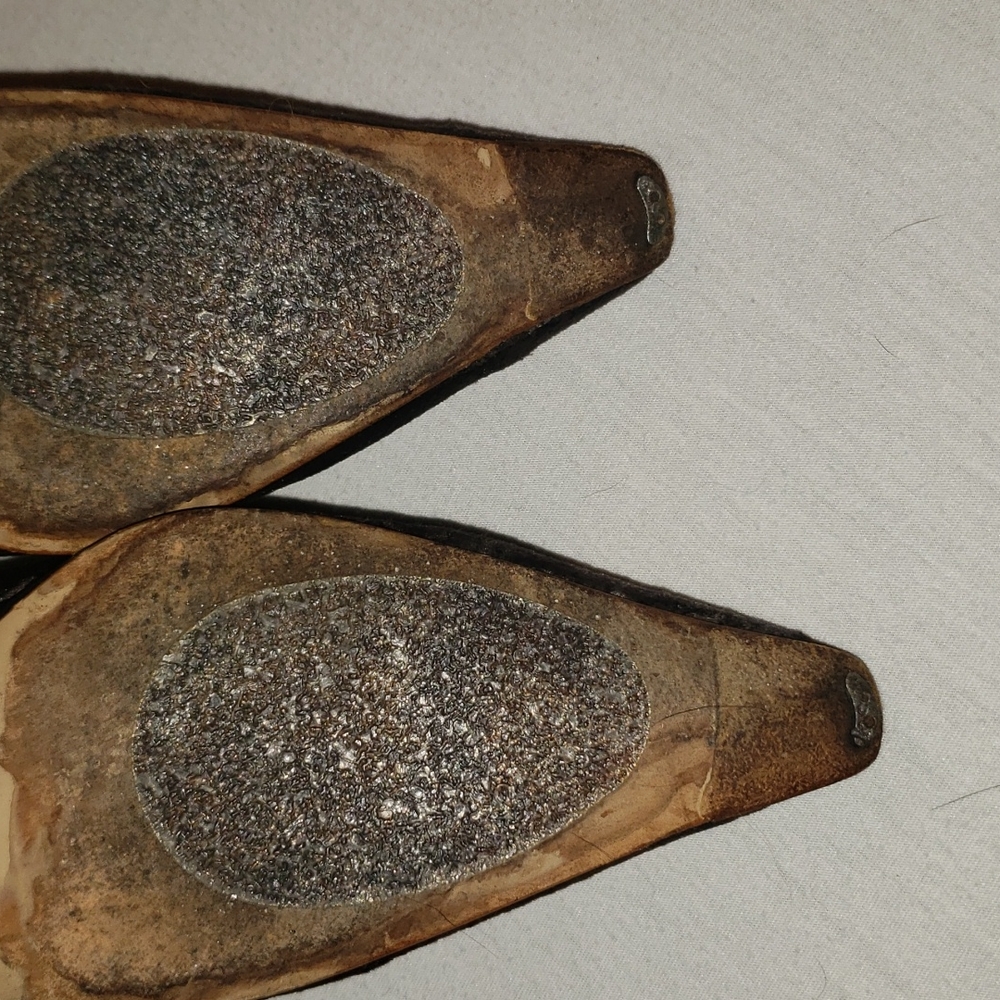 GUCCI Vintage Dark Grey Pony Hair Pumps with Wooden Heel - Picture 7 of 11